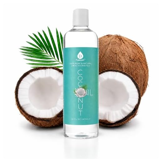 Pursonic 100% Pure Oil for Massages, Therapeutic Recipes & Essential Oils, Fractionated Coconut, 16 Fl Oz