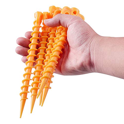 BIGBIGFAMILY Pregos em espiral para barraca de barraca para ambientes externos, 5 peças