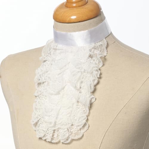 Image of COSDREAMER Mens Renaissance Scarf Jabot Cravat Costume Collar