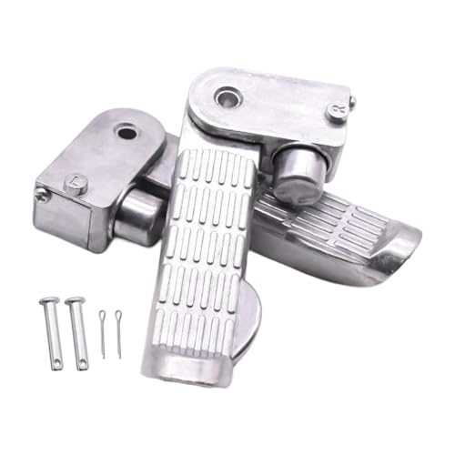 rockible 1 Paar Fußrasten Motorrad Pedale Ersatzteile Aluminium Klappbar Universal Zubehör für Reparatur Austausch Motorroller Motorräder