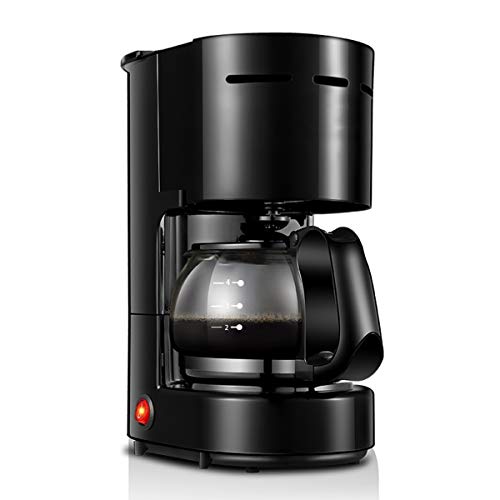 LTLWSH Filter Coffee Machine, Drip Coffee Makers with 0.65L Glass Jug Detachable Filter Coffee Machine Anti-Drip Design Keep Warm 600W,Black