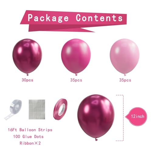 Rose Gold Balloons 100pcs 12inch Chrome Metallic Rose Gold Helium Balloons for Birthday Party Decoration and Arch Decoration Wedding Birthday Baby Shower Christmas Party - Image 4