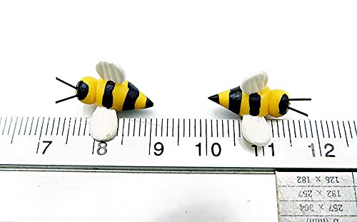 Lot Of 12 Miniature Honeybee Craft Cute Bee Outdoor Patio Decor Fairy Garden Supplies Animal Figurine Furniture Dollhouse #TOP6