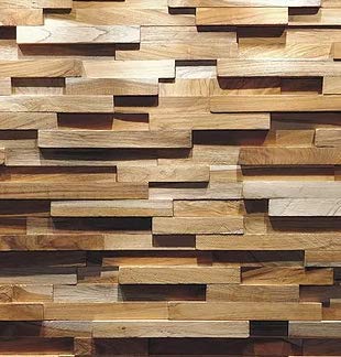 Natural Teak Wood | SWARN | Wall cladding Panels | Tectona Grandis | RUBBLE-03