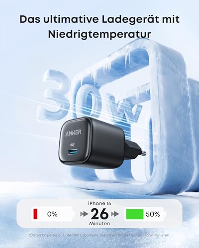 Anker 30W USB C Ladegerät, kompaktes GaN USB C Netzteil – Ansicht 2
