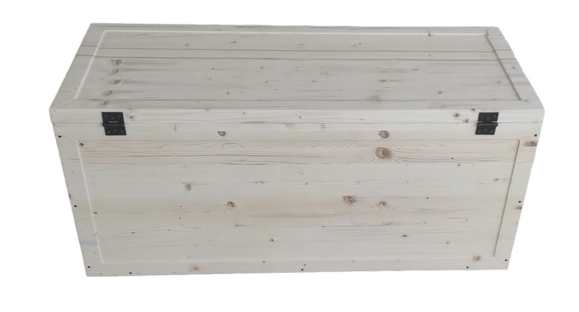 TOTAL WOOD 2012 Cassapanca in Legno 70x40x40 cm al Naturale Non trattato Anche su Misura