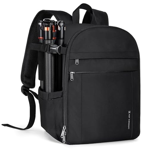 K&F CONCEPT Mochila de Cámara 13L, Ligera e Impermeable, para Fotos Profesionales, Compatible con Sony Canon Nikon, Incluye Bolsillos Frontales y Porta Trípode | Ya disponible en tu tienda friki favorita! En mundofriki.es!