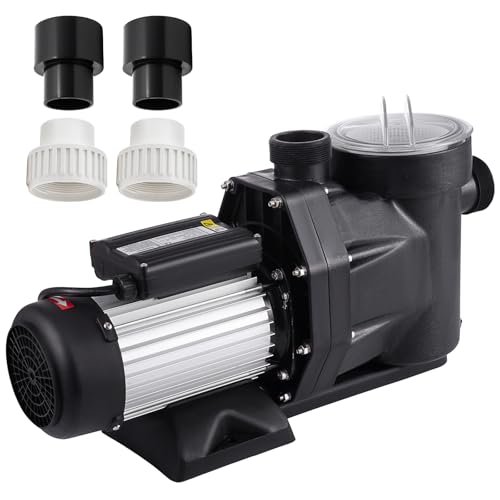 Enrienn Swimming Pool Pump 2.5HP, 8880 GPH Flow Rate Pool Pump,1850W In/Above Ground Pool Pumps Self Priming Pump 110V for Residential/Commercial Pools, Spas and Hot Tubs, Landscape Fountains