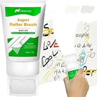 VIHM Small Roller Brush Wall Repair Tool, Wall Roller Brush Set Tool, Suitable for Repairing The Wall with Latex Paint (1 Pcs, 100g, White)