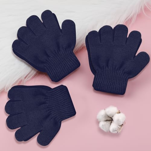 Image of ONESING 12 Pairs Kids Gloves - Warm Knitted Winter Gloves Bulk for Girls Boys | Children Gloves Designed for Cold Weather