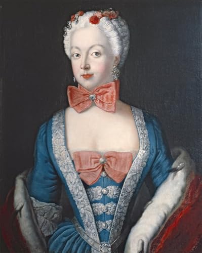 Portrait Élisabeth de Prusse par Antoine Pesne affiche d'art 60x90cm