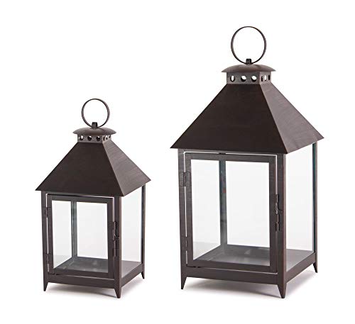 Melrose Iron & Glass Lanterns 11.75