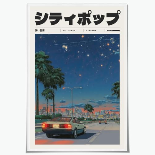 Retro Japanese Y2K Poster Vintage Style Manifest Anime Wall Art Aesthetic 90s Vaporwave Posters Prints Indie Room Decor 8x10inch Unframed