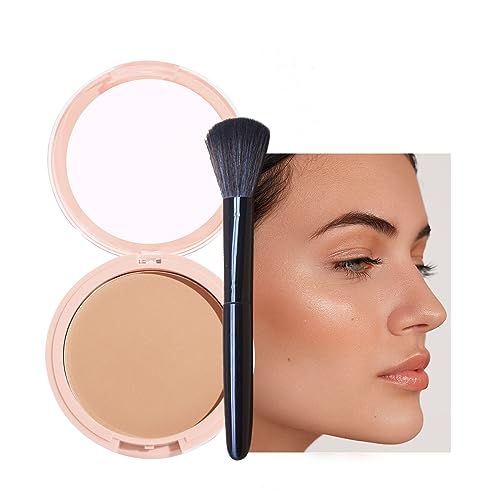 Setting Powder, Face Powder,Pressed Setting Powder Translucent, Baking Powder Makeup, Make-Up Powder, Brush Long Lasting, Matte Finish Natural Colour-Correcting,As Gift for Someone