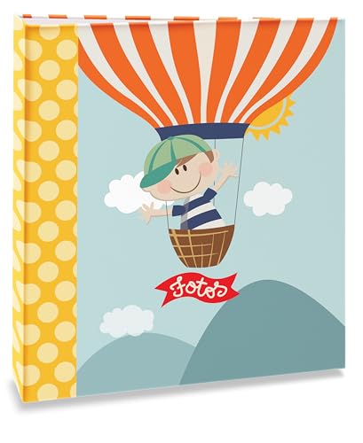 Álbum de fotos Ical, encadernação tradicional, para 40 fotos 15x21cm - envelope plástico transparente - linha Infantil - modelo passeio nas alturas - 245