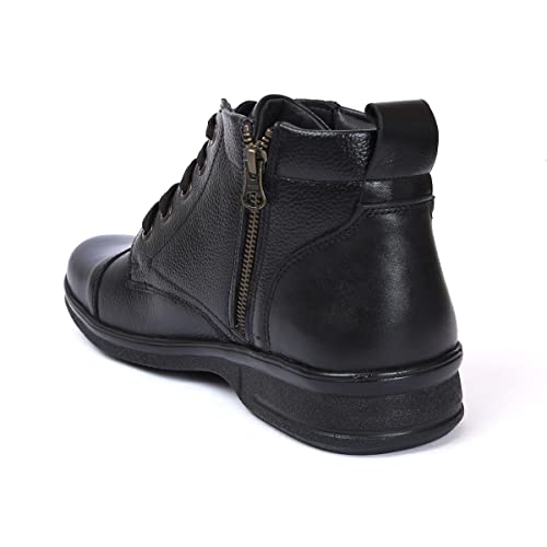Image of Zoom Shoes High Ankle Genuine Leather Shoes For Men ZA-1165 | Super Comfortable Anti-slip Hiking Boots With Cushioned Insole