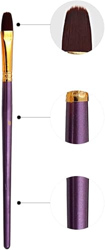 Miniatura 7 de Juego de pinceles de nailon, 10 piezas, pinceles para acuarela, kit de pinceles de pintura al óleo para niños, estudiantes de artistas, para roca,