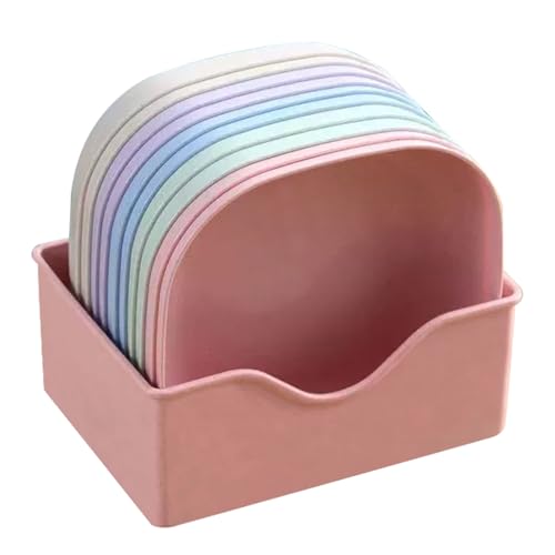 10pcs cat bowls with storage base mixed color kitten bowls