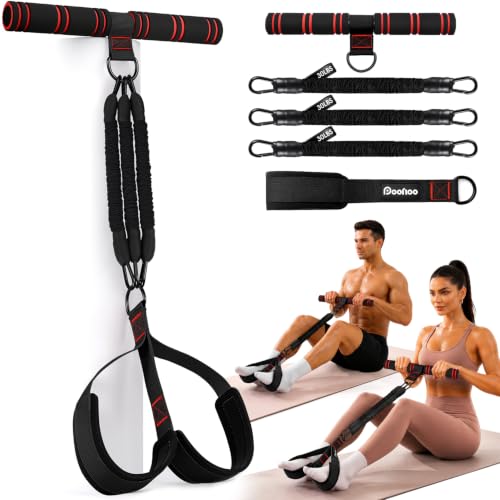 Image of Adjustable Foot Pedal Resistance Band with Handle, Multifunction AB /Core Workout Equipment for Women, 3-in-1 Exercise Bands for Working Out, 30-90lbs Heavy Duty Home Gym Yoga Fitness Equipment