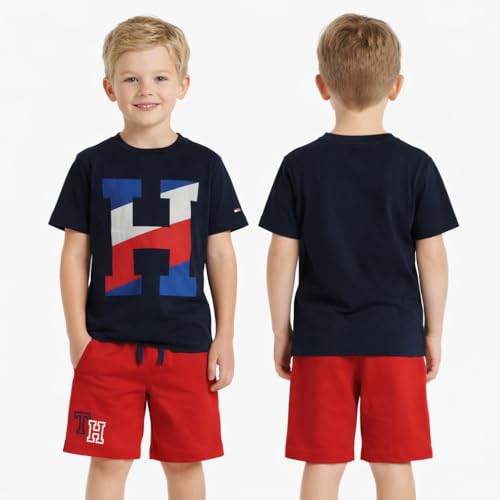 Image of T+D Unisex Kids Clothing Set Tshirt & Shorts - Half Sleeve T-shirt & Half Pant for Boys