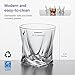 GoodGlassware Swirl Whiskey Glasses (Set of 4) - 10 oz Premium Tumblers Perfect for Drinking Bourbon, Scotch, Rum, Spirits, and Old Fashioned Cocktails on the Rocks - Dishwasher Safe and Lead-Free