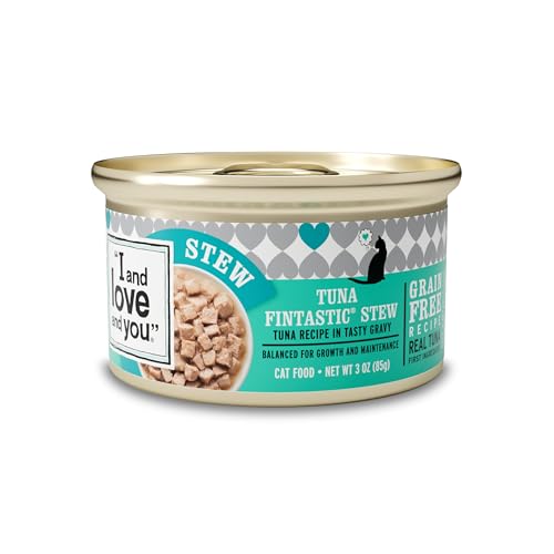 Image of I and love and you Wet Cat Food - Tuna Fintastic Stew - Tuna Recipe, Grain Free, Filler Free, 3oz Pack of 24 Cans