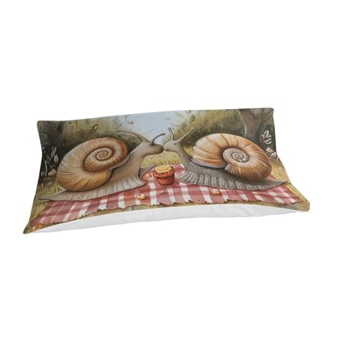Microfibre super douce pour cette housse de couette 3D escargot mignon - 3