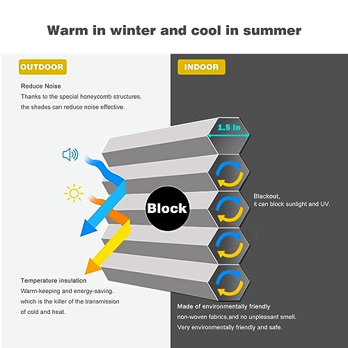 Custom Myshade Cordless Cellular Windows Shades Blackout Blinds For Windows Easy To Install #TOP2