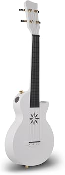 Tenor Ukulele Case, Lightweight and stable carbon fibre material Ukulele Case Ukulele with tail nails for 24 inch ukulele or small guitar White