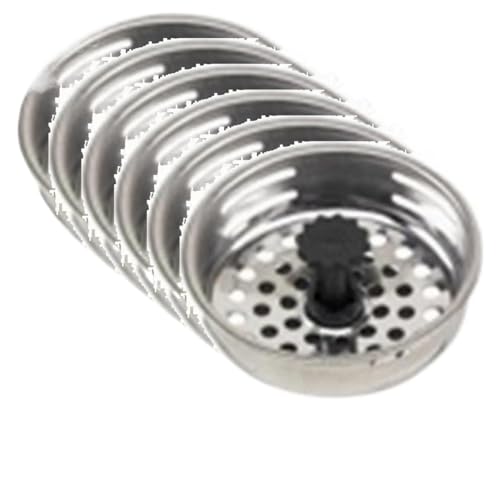 6 Pack Coladores para Fregadero de Cocina en Acero Inoxidable