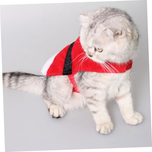 Disfraz de Navidad para perro pequeño rojo miniatura 3