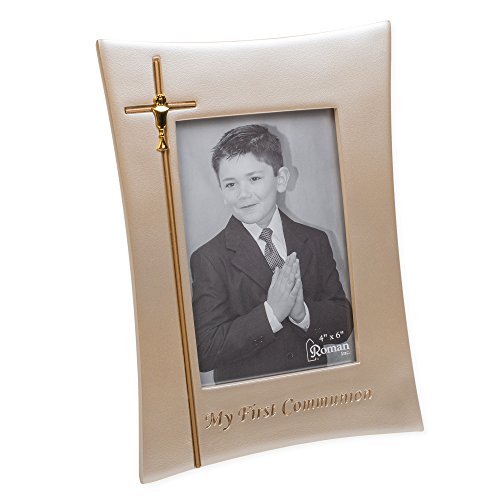 Product Image of the Roman Giftware Inc., Sacraments, First Communion, 9.25' H Communion Frame 4x6,Religious, Inspirational, Durable (6x1x9)