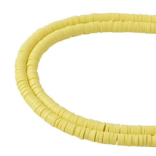 Craftdady 380Pcs 4mm Polymer Clay Beads Strand Soft Pot Beads Crafts Accessories for Jewelry Making 17.7Inch/Strand, 1mm Hole