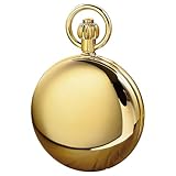 Tiong Double-Sided Gold Minimalist Fashion, Mechanical Pocket Watch with A Gold Roman Numeral Dial