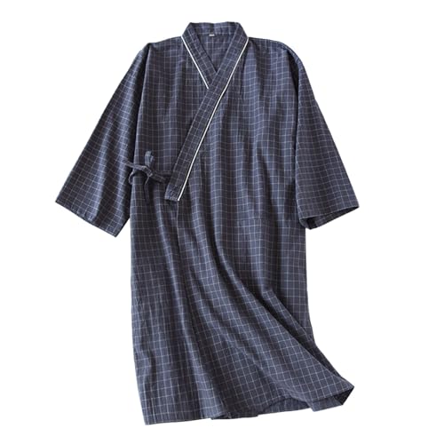 Camisón de cuadros lavados para parejas que buscan ropa de casa cómoda que no dé calor