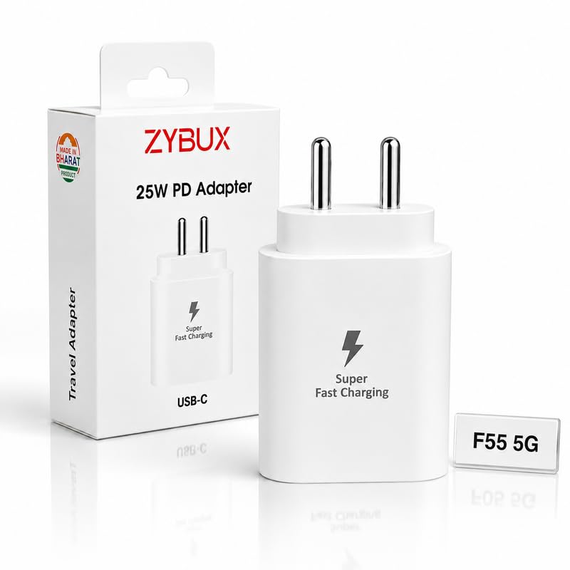 Image of 25W Type C Superfast Charger Adapter Compatible with Samsung Galaxy A|M|F|14 /15 /16 /17 /34 /35 /36 /37 /54 /55 /56 /57 /04 /05 /06 /07 /17e /70e|Tab S9 /S10 Series 25 W Charging Block, White