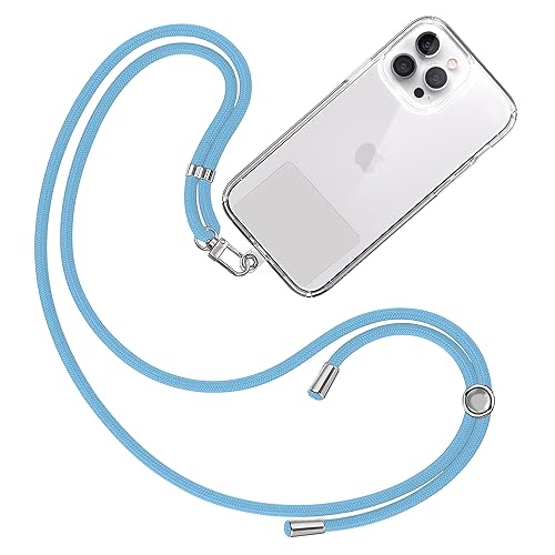 PATIKIL Lacci Per Smartphone (2 Pezzi) – Cordini Universali Regolabili Con Tracolla E Patch, Per IPhone E Android (Azzurro E Verde Menta) - 2