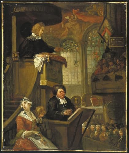 Toile la congrégation endormie par William Hogarth Impression Haute Définition Fine Art