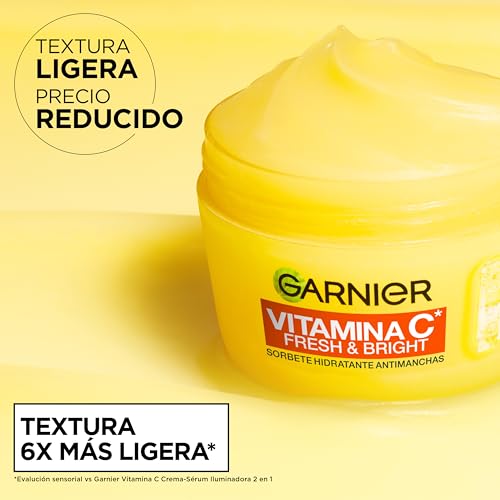 Miniatura 2 de Garnier Vitamin C Fresh & Bright Sorbete Hidratante Antimanchas Crema - 4% [Niacinamida + Vitamina C*] - Cruelty Free International y vegana 85ML (Paquete de 2)