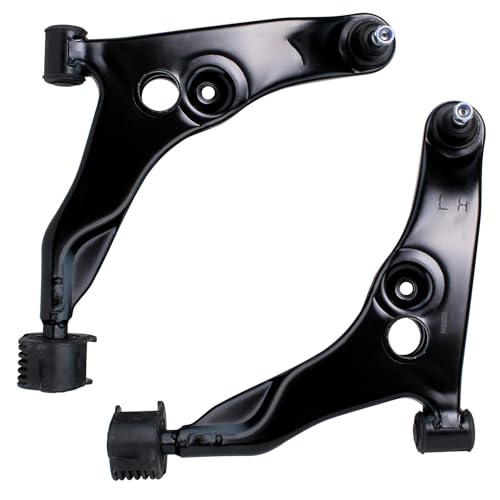 Image of Detroit Axle - Front End 8pc Suspension Kit for 1997-2002 Mitsubishi Mirage, 2 Lower Control Arms w /Ball Joints 4 Tie Rods 2 Boots 1998 1999 2000 2001 Replacement