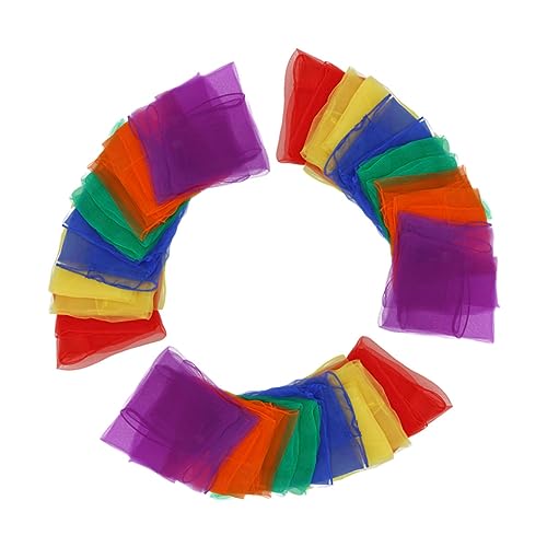 Healvian Dance Silk Scarves Set Pcs Square Scarves for Performances Props and Wearable Decor Random