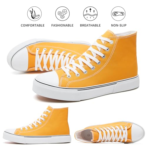 Image of hash bubbie High Top Canvas Sneakers Fashion Walking Shoes | high tops non slip on walking breathable casual comfortable lace up tennis shoes