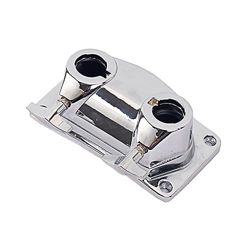 Homoyoyo Durable Double Hole Tom Cymbal Holder Clamp Lightweight Metal Base Plate Drum Mount Bracket miniatura 1