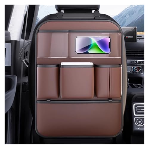 XINYUNFEI Auto Organizzatore Seggiolini per Volkswagen Tiguan Alspace, Protezione Sedile Auto Bambini, Organizer Auto Sedile Posteriore, Impermeabile Accessori Interni(Brown,One)