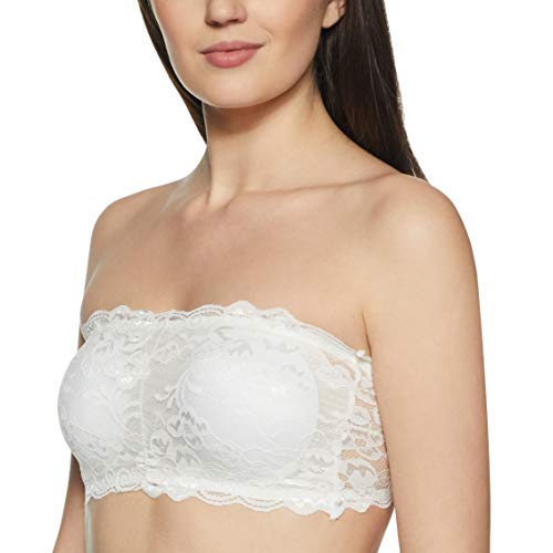 Image of Fabme Women Lace, Padded Tube Bra - Free Size - 3 Hook Back