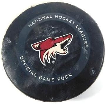 2019 Arizona Coyotes vs. Anaheim Ducks Game Used Puck 9-21-19 AA0038992 - NHL Unsigned Game Used Pucks