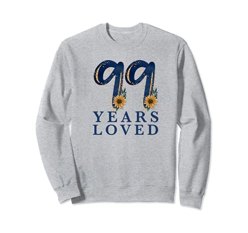 99 años | Fiesta de cumpleaños de la abuela 99 | 99 años de amor Sudadera