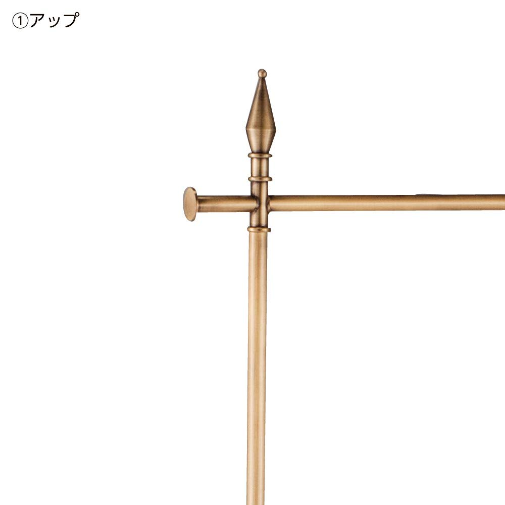 Amazon｜ハンガーラック アンティーク ゴールド デコラ W90cm