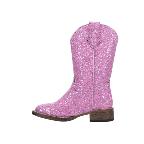 ROPER Kids Girls Glitter Galore Square Toe Casual Boots - Purple3