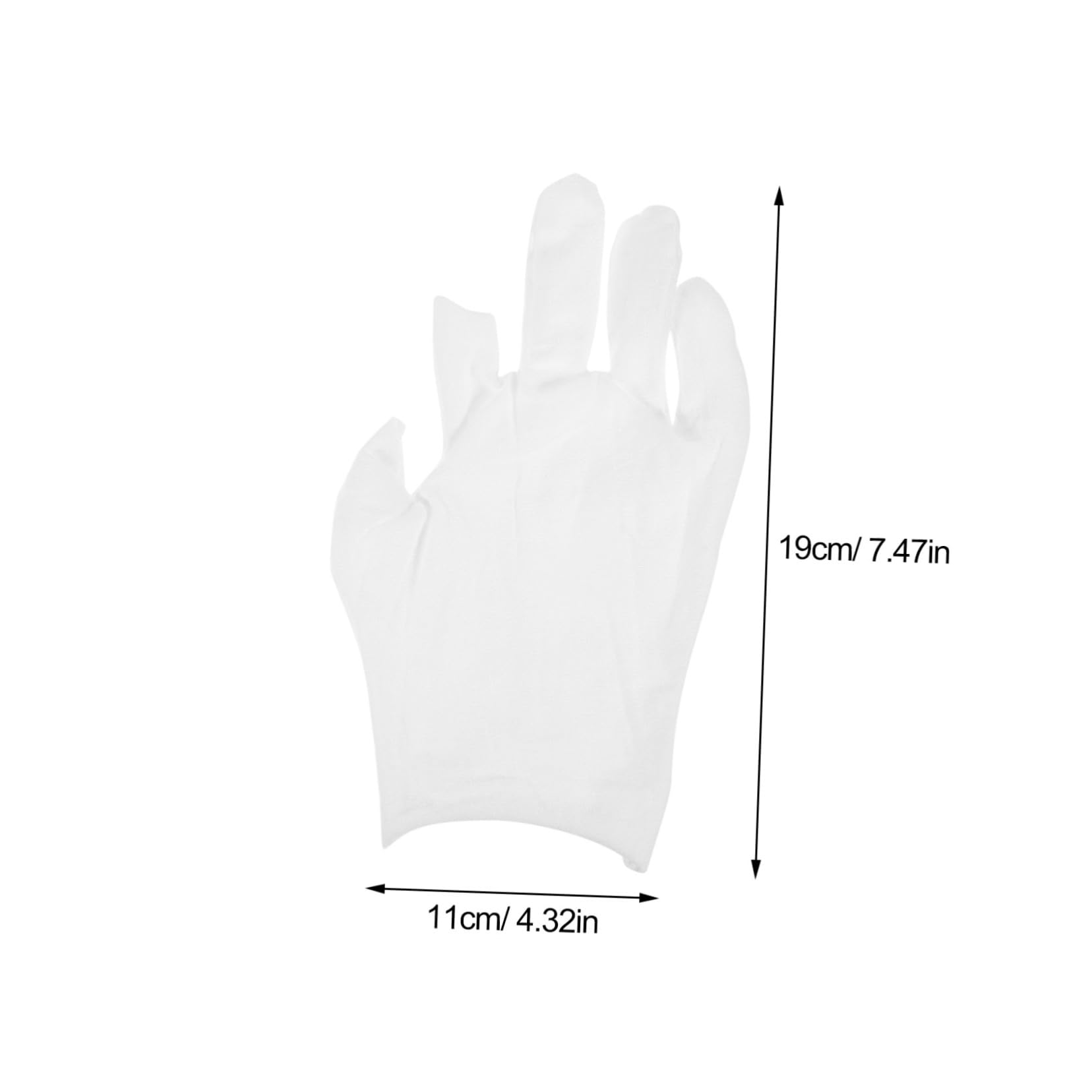 PartyKindom 12 Pack White Cotton Gloves for Dry Hands Soft Comfortable Overnight Moisturizing Gloves for Perfect for Women Men Work and Formal